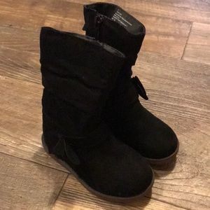 Toddler girls black boots